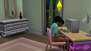 Girl Catches Futa Roommate Masturbating Then Punished by Hard Assfucking