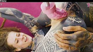 i'm losin it watchin this tattooed goth punk couple slam anal fingers sloppy blowjobs n rough fuckin zf038