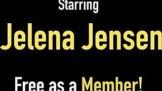 Big boobed Jelena Jensen soaps her huge ass and pussy in jacuzzi shower