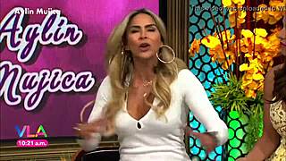 check out aylin mujica's marked nipples and huge ass in miniskirt?