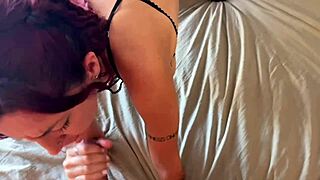 redhead babe begs for hard pounding then cumshot facial and mouth fill-up