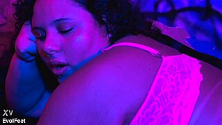 candle wax teases your bound feet gently