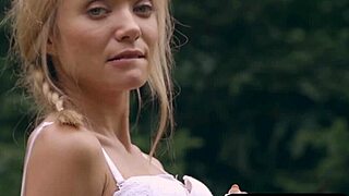 petite blonde russian milf stripping outdoors 😍 nude body tease 🔥