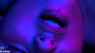 candle wax teases your bound feet gently