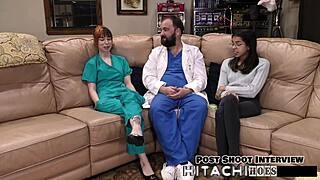 lesbian ditria rose hitachi vibrator orgasms pierced nipples pov