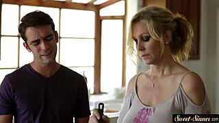 Glamcore stepmom spreads legs for pussylicking then missionary fuck.