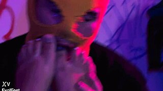 candle wax teases your bound feet gently