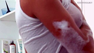 Russian Slut Sima Zasadilo Fingers Pussy in Bathtub Before Horny Orgasm