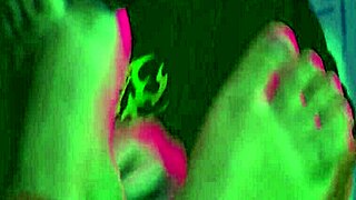 candle wax teases your bound feet gently