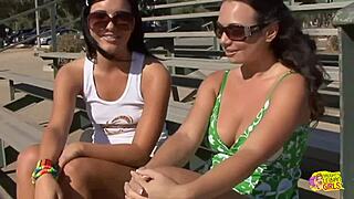 Skater girl tags along with brunette home for anal toy playtime