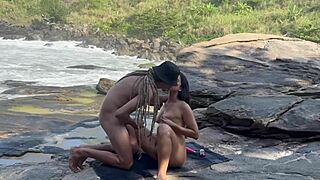 Monster Cock Stretches Juicy Pussy on Beach