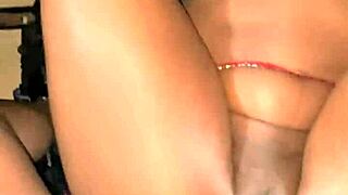 Ebony babe's pink wet pussy takes huge black cock outdoors