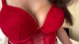 stepmom's big natural milky tits leak during horny massage fuck