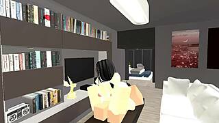 she rides cowgirl like a pro shaking those experienced tits all over... average roblox condo fun