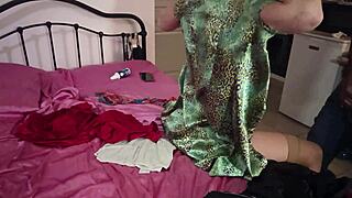 french amateur slut in corset bra panties fucks rough with buttplug and face fucking close up