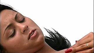 Two guys double penetrate tanned Brazilian babe's hairy pussy on yacht?