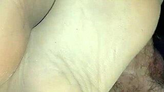 girlfriend homemade footjob tan stockings teasing toes