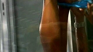 Two guys double penetrate tanned Brazilian babe's hairy pussy on yacht?