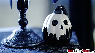 horny hailey rose big tits stepsister fucked halloween costume