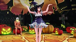 mmd hentai halloween dance party