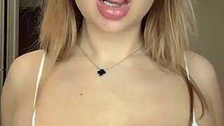 Cosplay Bunny's Natural Big Tits Squeezed Tight in Rabbit Costume Play