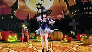 mmd hentai halloween dance party