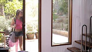 spring break turns wild with cute petite college coeds elsa jean scarlett sage lena jean muff diving in lesbian group sex