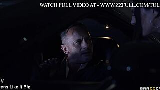 Angela White gets unbound in hotel room, taking deep face fucks and group pounding from Brazzers