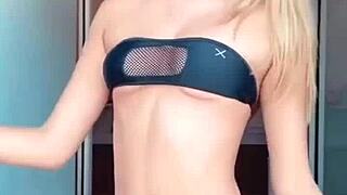 Boutinela's Black Bikini Ass Tease Draws Closer In Club Dance Mix