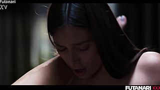 shelena and merida's futa shift leads to wild shemale creampie action