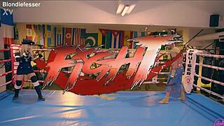 street fighter cosplay blonde fesser as kolin takes huge cock anal doggystyle