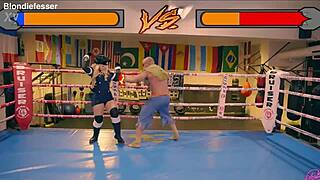 street fighter cosplay blonde fesser as kolin takes huge cock anal doggystyle