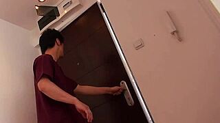 japanese guys' average cocks get sucked by skinny asian hottie