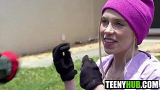 stepmom khloe kapri and penelope reed use nipple clamps on ethan seeks