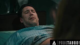 creepy three-titted demon ashley lane breastfeeds nurse anna claire clouds in taboo hospital horror threesome