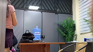 horny secretary in miniskirt bends over for boss's cock 😩🍆💦