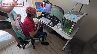 Maid cosplay goes wrong as bisexual couple rides cock in cum-drenched roleplay orgy