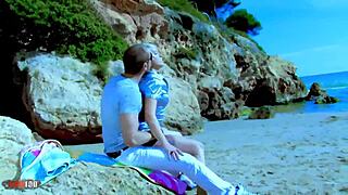 French Whore Milky Cooper's Ass Pounded Hard On Beach With Cum Dripping From Her Tight Hole