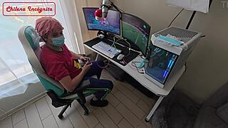 Maid cosplay goes wrong as bisexual couple rides cock in cum-drenched roleplay orgy