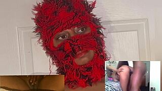 Ebony wife squirts nonstop moaning with eye-rolling orgasms watching hardcore closeups!