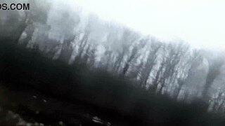 skinny brunette risks orgasm masturbating in jeans on crowded public train