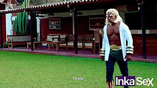 Curvy Latina Tsunade Parody Shakes Huge Tits And Ass In Garden Outdoors