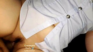 i was failing college so prof made me take his creampie exam with my overflowing thai pussy in uniform
