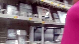 check phat ass bouncing in pink see thru dress candid voyeur style