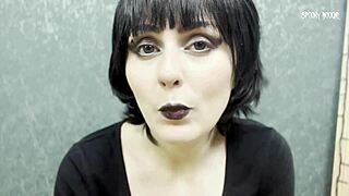 horny goth mavis dracula begs you to fuck her tight pink pussy and cum on feet