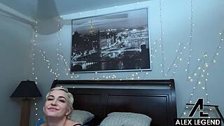 arizona blonde skye blue spreads for alex legend's hungry tongue on her big pussy lips