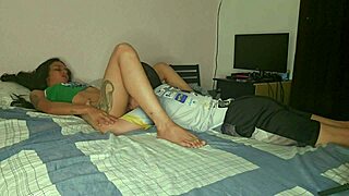 hubby catches his wife locked in lesbian licks with that big ass swinger