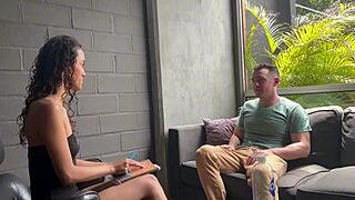 sloppy head from that hot latina therapist turns into raw pounding fun