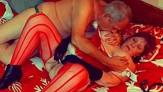 granny carmens christmas dildo play got me so wet i need real fuck now