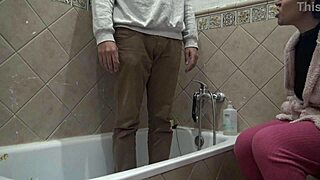 whoa stepmom caught me washing my dirty monster cock in shower 😏 taboo peek?